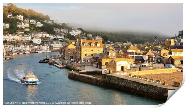 Early Morning Sun & Mist At Looe. Print by Neil Mottershead