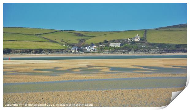 Across the Estuary To Hawker's Cove. Print by Neil Mottershead