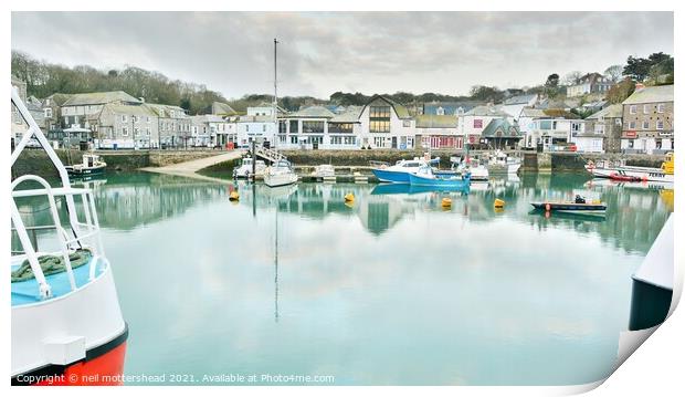 Winter's Morning In Padstow. Print by Neil Mottershead