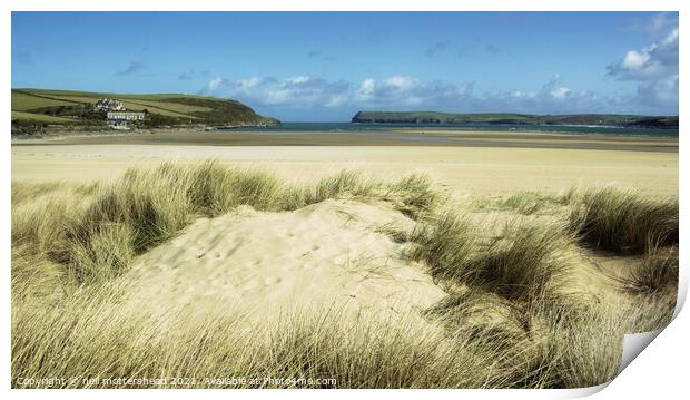 The Camel Estuary & Hawker's Cove. Print by Neil Mottershead