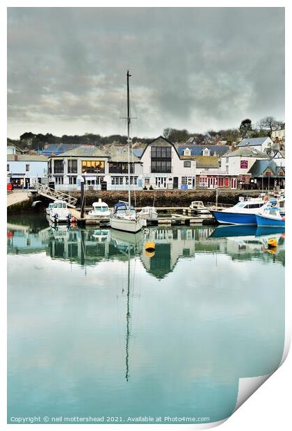 Early Morning In Padstow, Cornwall. Print by Neil Mottershead