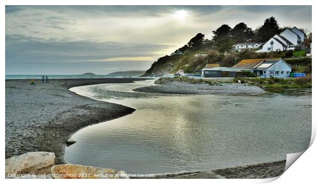 River Seaton Journey's End. Print by Neil Mottershead