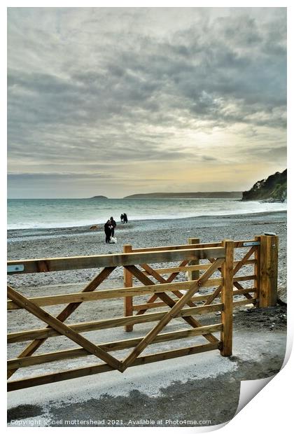 Gateway To Seaton Beach, Cornwall. Print by Neil Mottershead