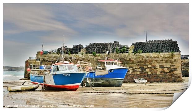 Newquay Harbour, Cornwall. Print by Neil Mottershead