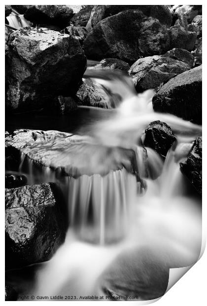 Waterfall, Aros Park Print by Gavin Liddle