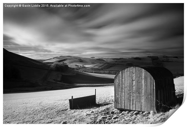  Shed in the Cheviots Print by Gavin Liddle