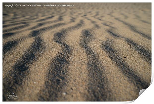 Sand Pattern 4 Print by Lauren McEwan