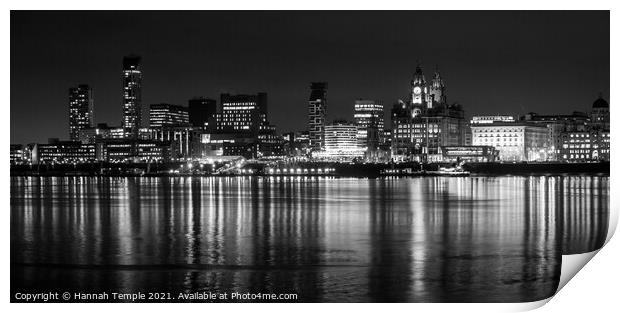 Liverpool Waterfront Panoramic Print by Hannah Temple
