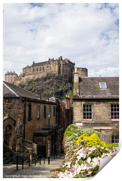 Edinburgh Castle Print by Hannah Temple
