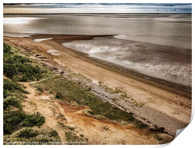 Wadden sea coast in the bay of Ho with the so called yellow moun Print by Frank Bach