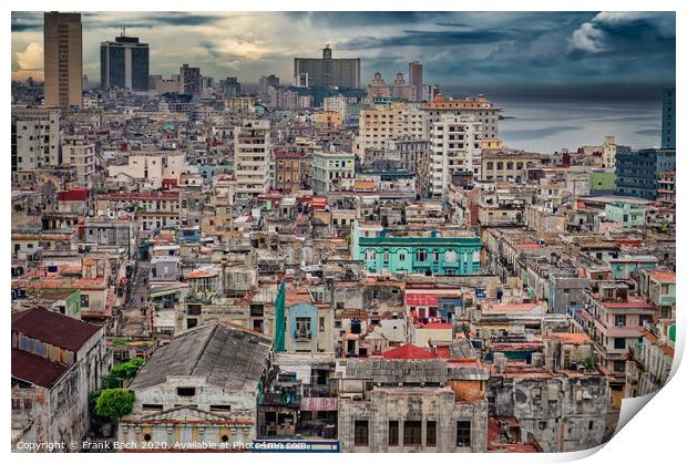 Havana panorama of the city, Cuba Print by Frank Bach