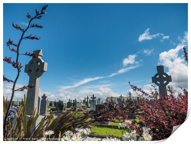 Graveyard in Killadoon county Mayo, Ireland Print by Frank Bach