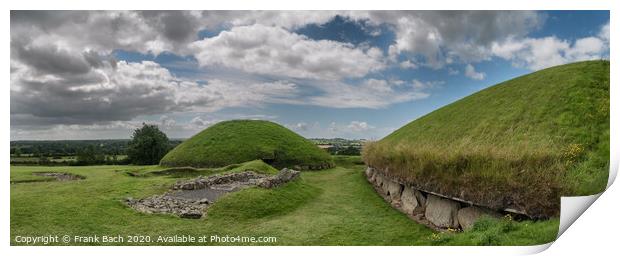 Knowth Neolithic Passage Tomb, Main Mound in Ireland Print by Frank Bach