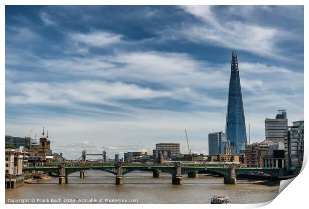Thames with the Shard, London Print by Frank Bach