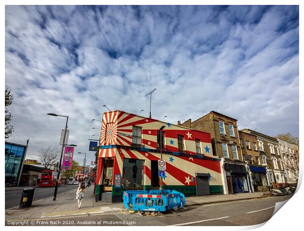 Colourful building in Camden Town, London Print by Frank Bach