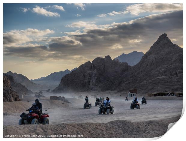 Buggy cars in the Sinai desert  Print by Frank Bach