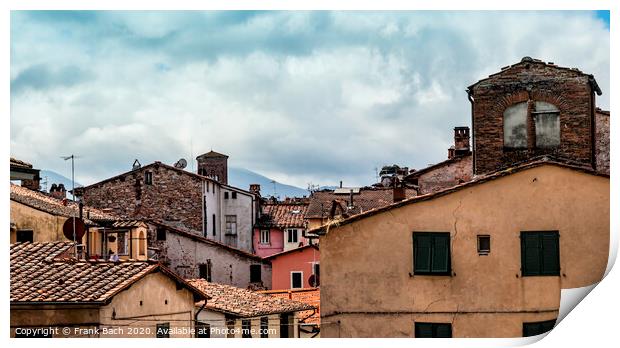 Lucca, Tuscany, Italy. Streets Print by Frank Bach