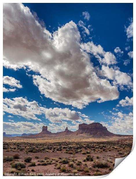 Monument Valley Navajo National Monument in Utah Arizona, Print by Frank Bach