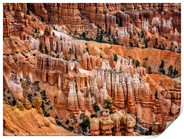 Bryce Canyon hoodoos, Utah Print by Frank Bach