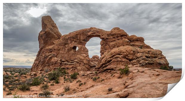 Turret Arch in Arches National Monument, Utah Print by Frank Bach