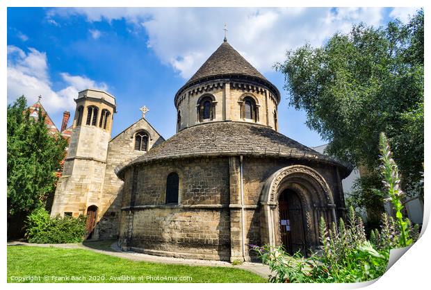 Round Church in Cambridge Print by Frank Bach