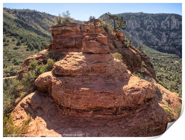 Rock formations in Sedona, Arizona Print by Frank Bach