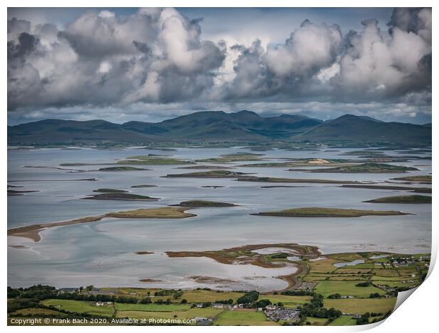 The archipelago near Westport from the road to Croagh Patrick, Ireland Print by Frank Bach