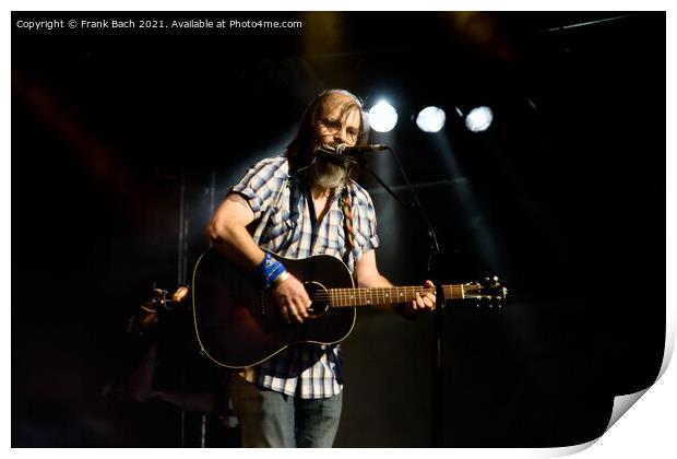 CAMBRIDGE UK,  JULY 27 2007: Steve Earle, American contemporary  Print by Frank Bach