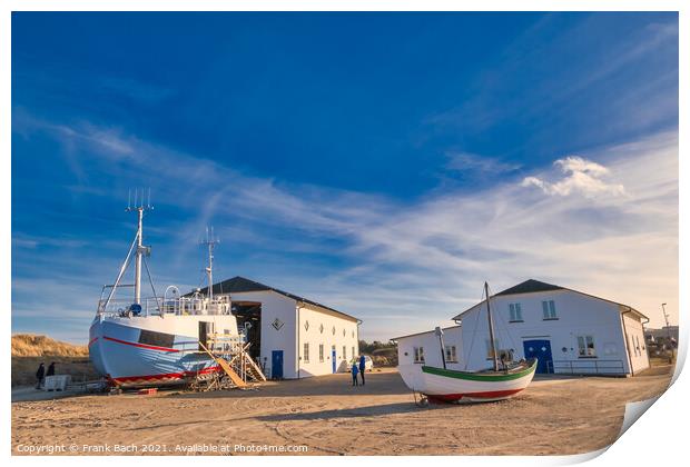 Slettestrand cutter fishing vessel for traditional fishery at th Print by Frank Bach