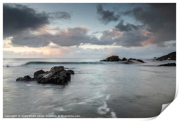Kennack Sands Cornwall October 2020 Print by Andy Knott
