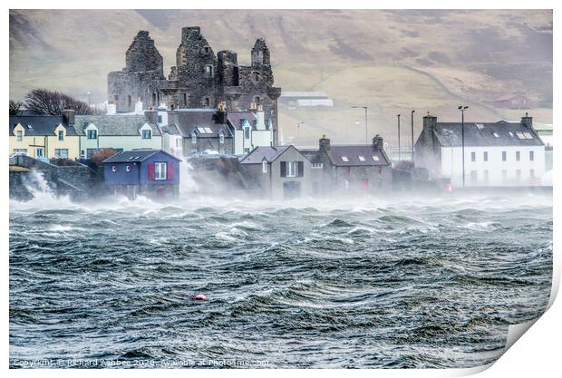 Hurricane hits Shetland Print by Richard Ashbee