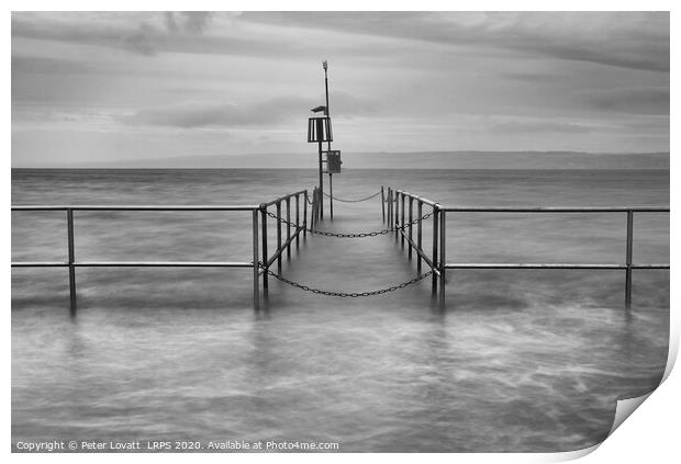 Jetty at High Tide Print by Peter Lovatt  LRPS