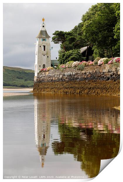 Reflection of the Camera Obscura, Portmeirion Print by Peter Lovatt  LRPS