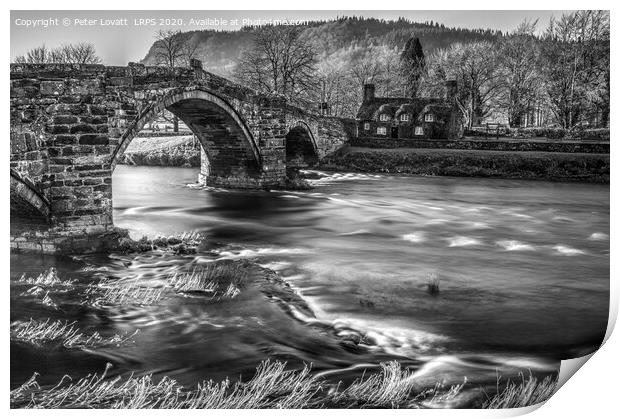 Pont Fawr, Llanrwst Print by Peter Lovatt  LRPS