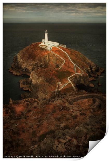 South Stack Lighthouse Print by Peter Lovatt  LRPS