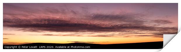 Axe Edge Moor Dawn Panoramic Print by Peter Lovatt  LRPS