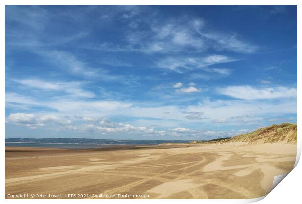 Whitford Sands, Gower Peninsula, South Wales Print by Peter Lovatt  LRPS