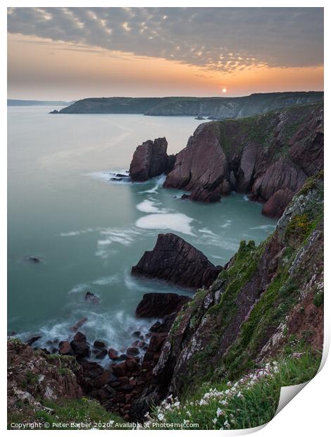 Rooks Nest Point at Sunset Print by Peter Barber