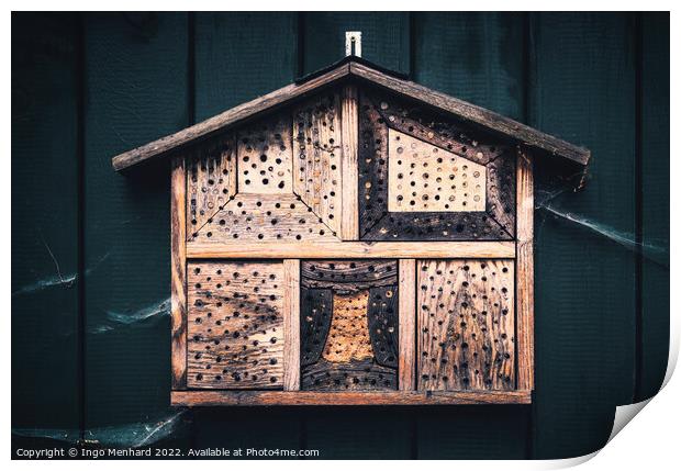 The bee hotel Print by Ingo Menhard