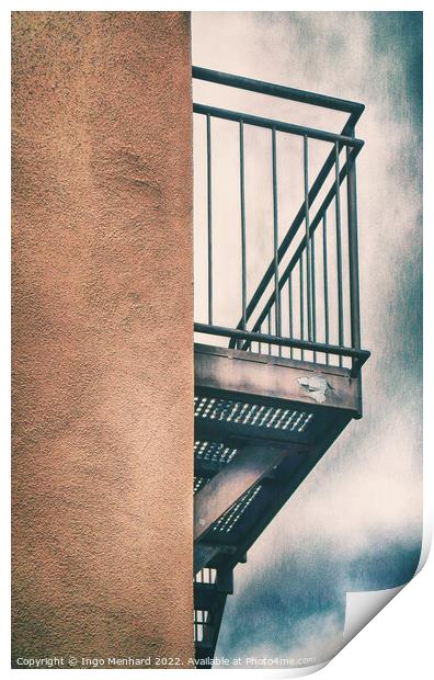 Balcony flair construction Print by Ingo Menhard