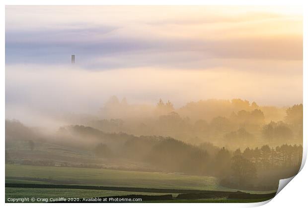 Misty Morning, Barrow Bridge, Bolton Print by Craig Cunliffe