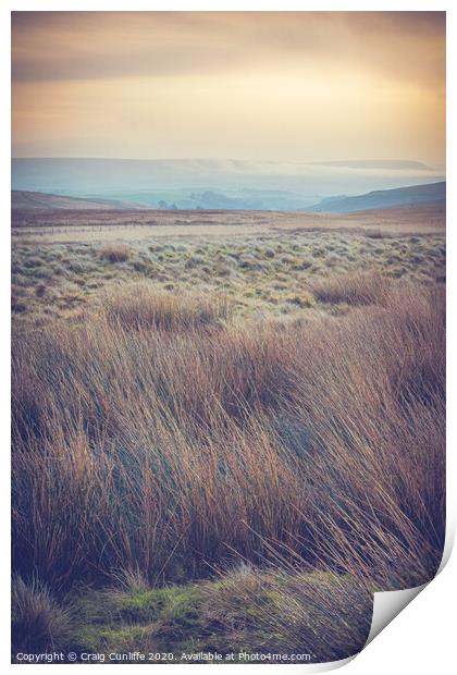 Darwen Moor tones Print by Craig Cunliffe