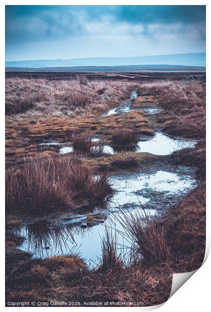 Harsh Moorland winter, Belmont Print by Craig Cunliffe