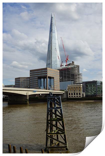 The Shard and the Thames Print by Alan Jacobs