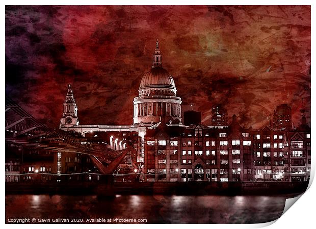 The Great Fire of London Print by Gavin Gallivan