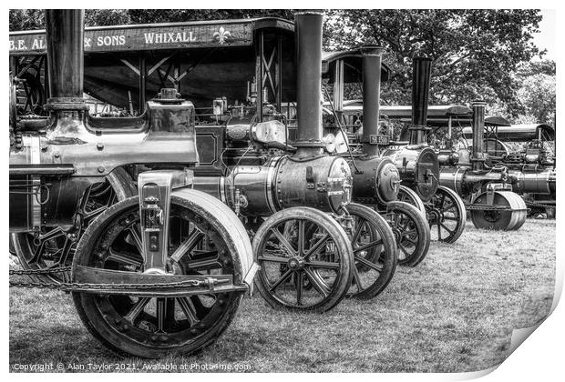 Traction Engines on Parade Print by Alan Taylor