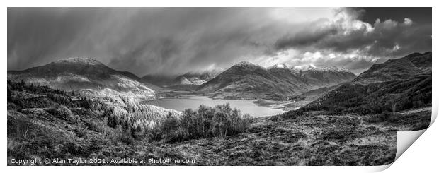 View from Mam Ratagan, Scotland Print by Alan Taylor