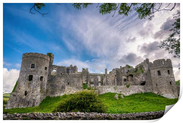 Carew Castle in Pembrokeshire, Wales Print by Tracey Turner