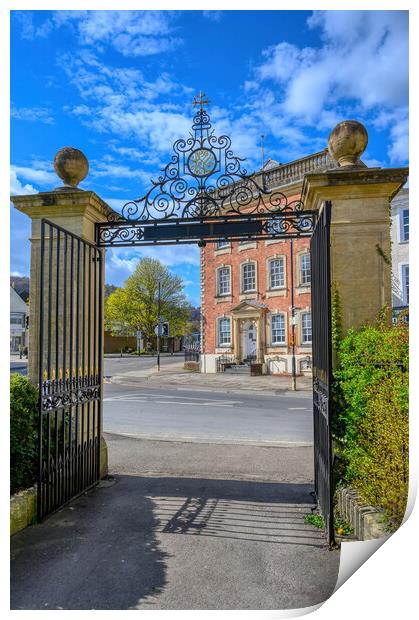 Memorial Gates View in Dursley, Gloucestershire Print by Tracey Turner