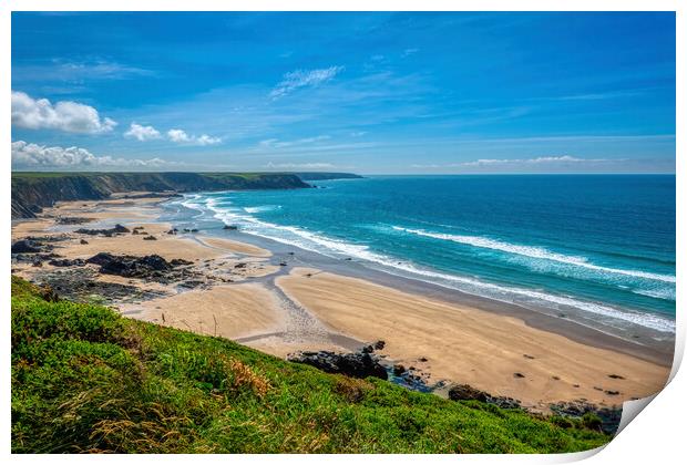 Marloes Sands in Pembrokeshire Print by Tracey Turner